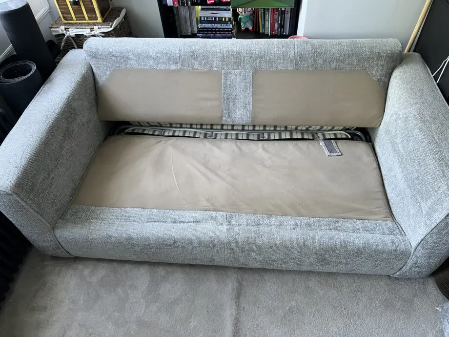 DFS grey Kaizer 2-seater sofa bed