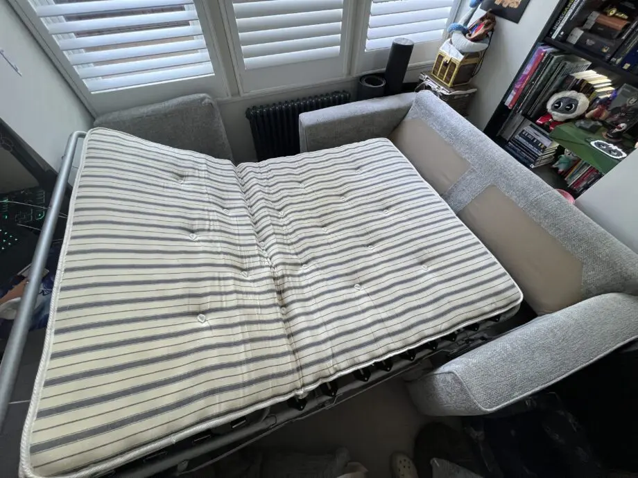 DFS grey Kaizer 2-seater sofa bed