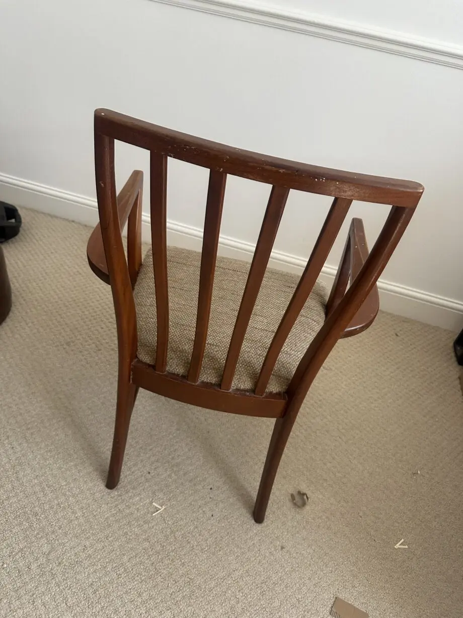 Antique chair set (2) with arm rests