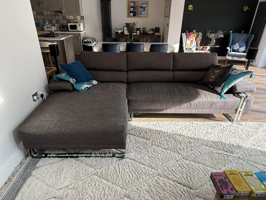 Hand-made Italian corner sofa (£4000 when bought new)