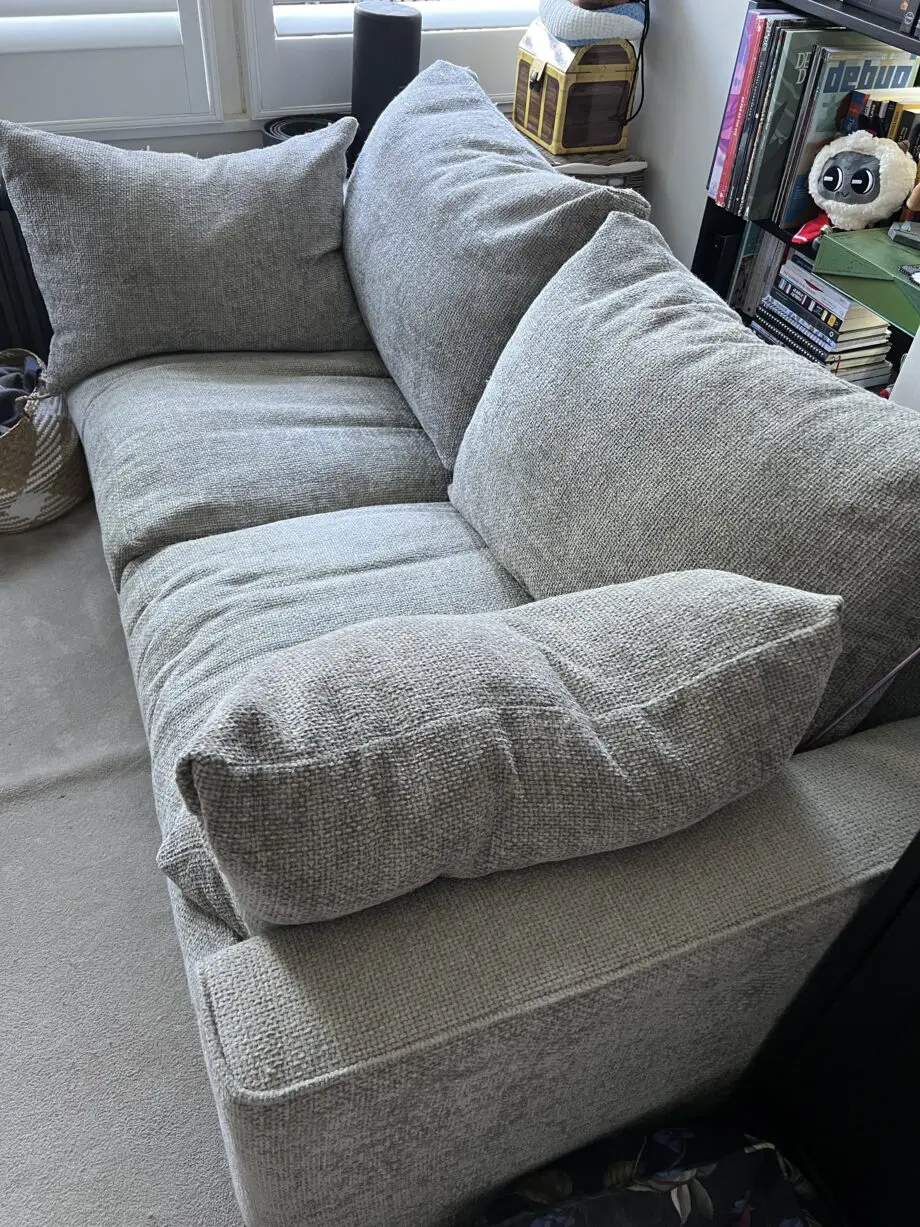 DFS grey Kaizer 2-seater sofa bed