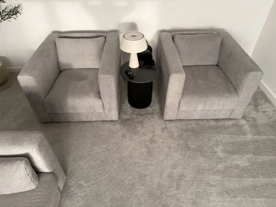 Sofology ‘The Strand’ Sofa Set Chenille Grey – 6 Months Old – Good Condition