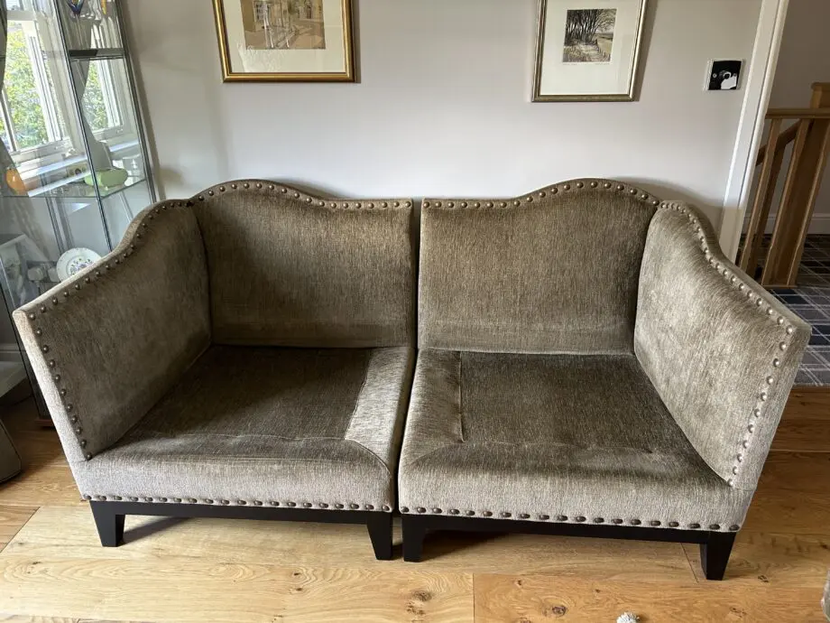 Stylish 2 seater settee with matching chair