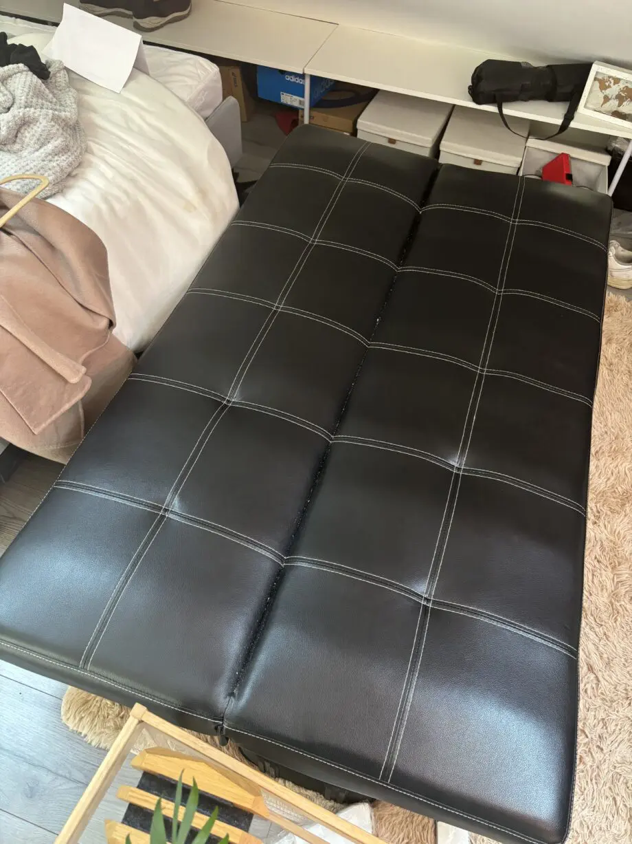 Single Faux Leather Sofa Bed