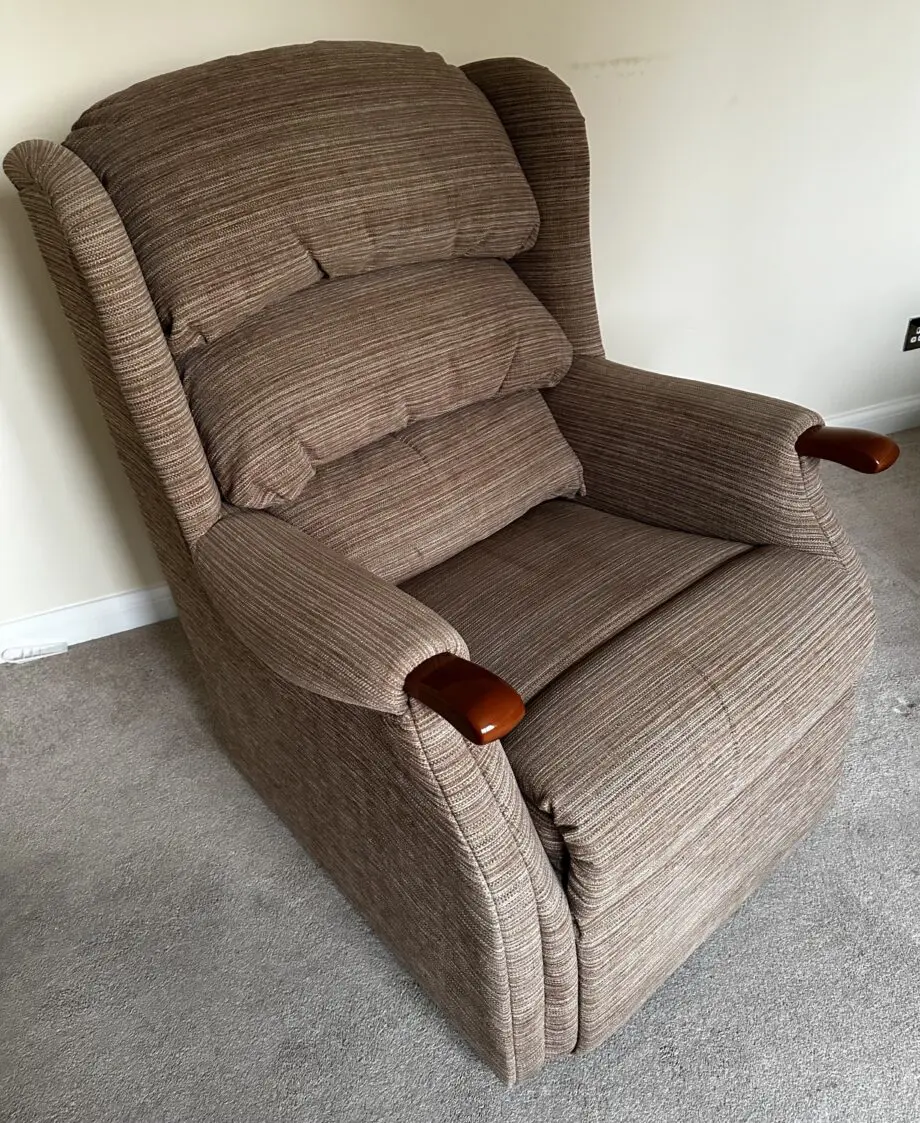 HSL 2 Seater Linton model Sofa & fixed Chair in Brown