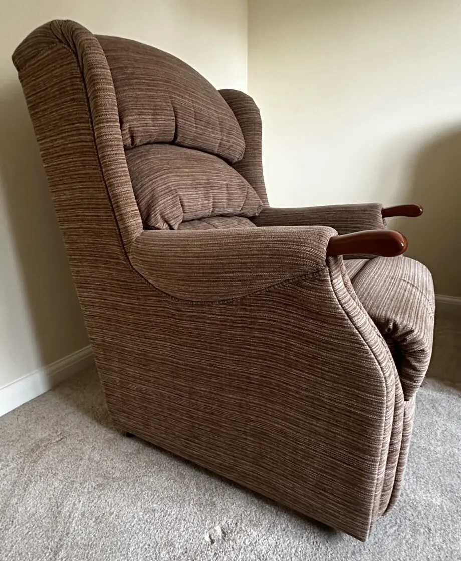 HSL 2 Seater Linton model Sofa & fixed Chair in Brown