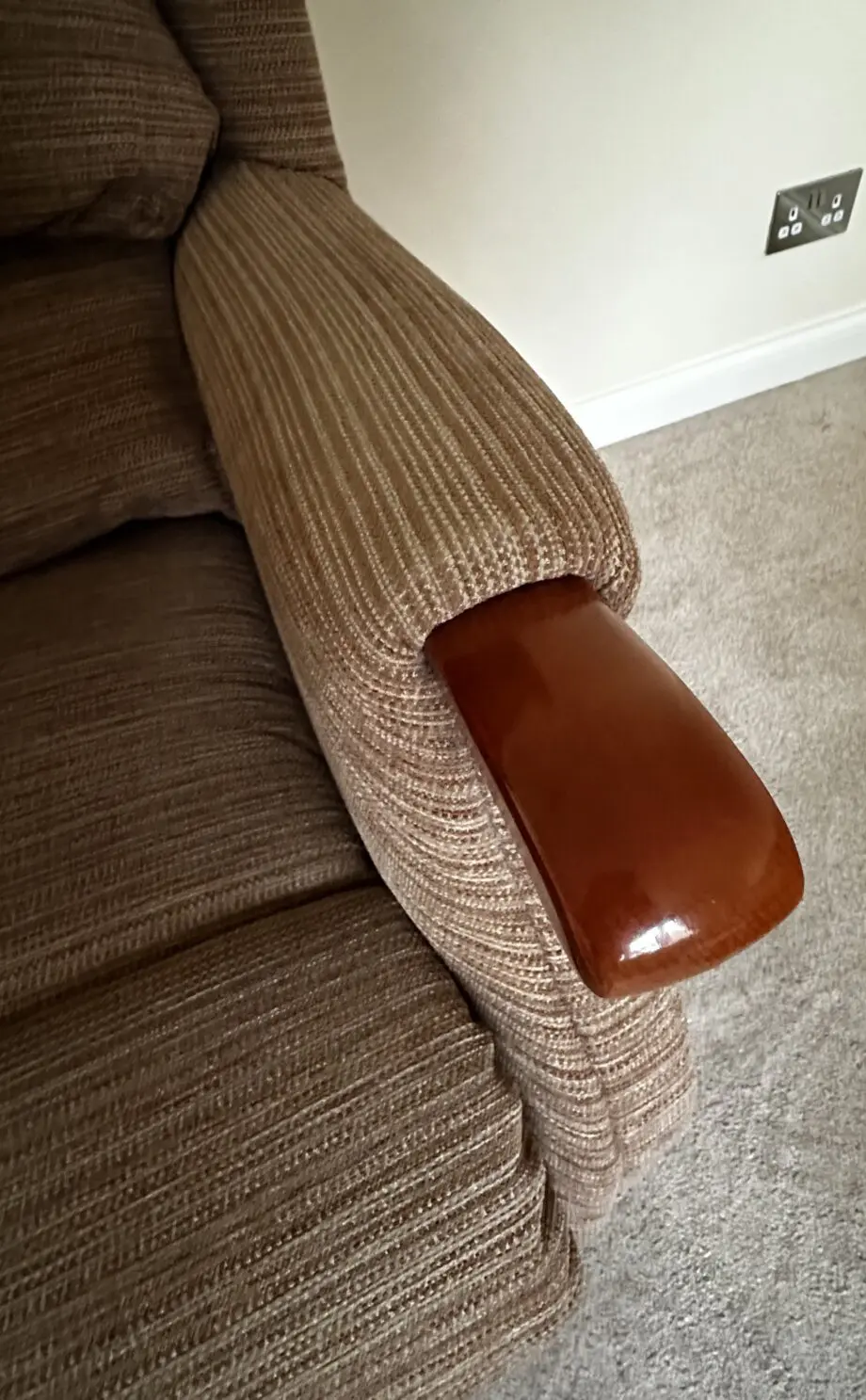 HSL 2 Seater Linton model Sofa & fixed Chair in Brown