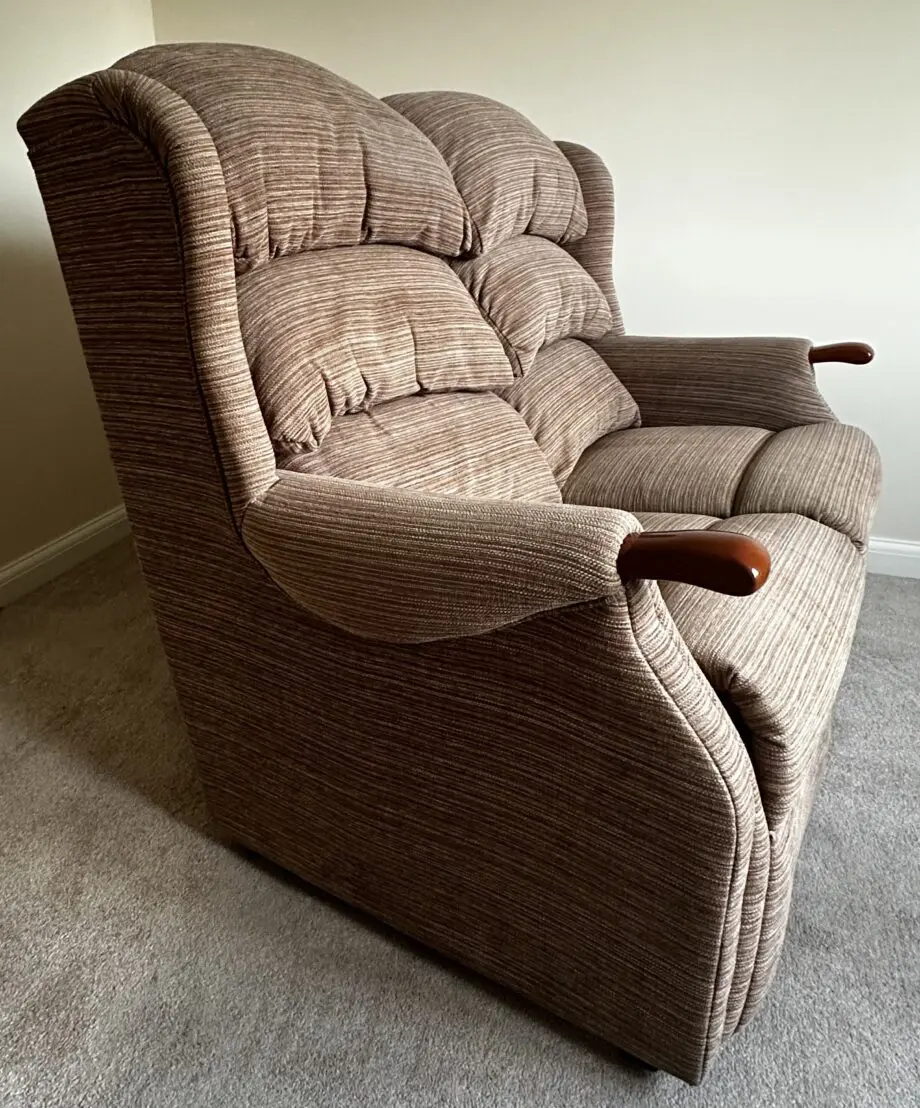 HSL 2 Seater Linton model Sofa & fixed Chair in Brown