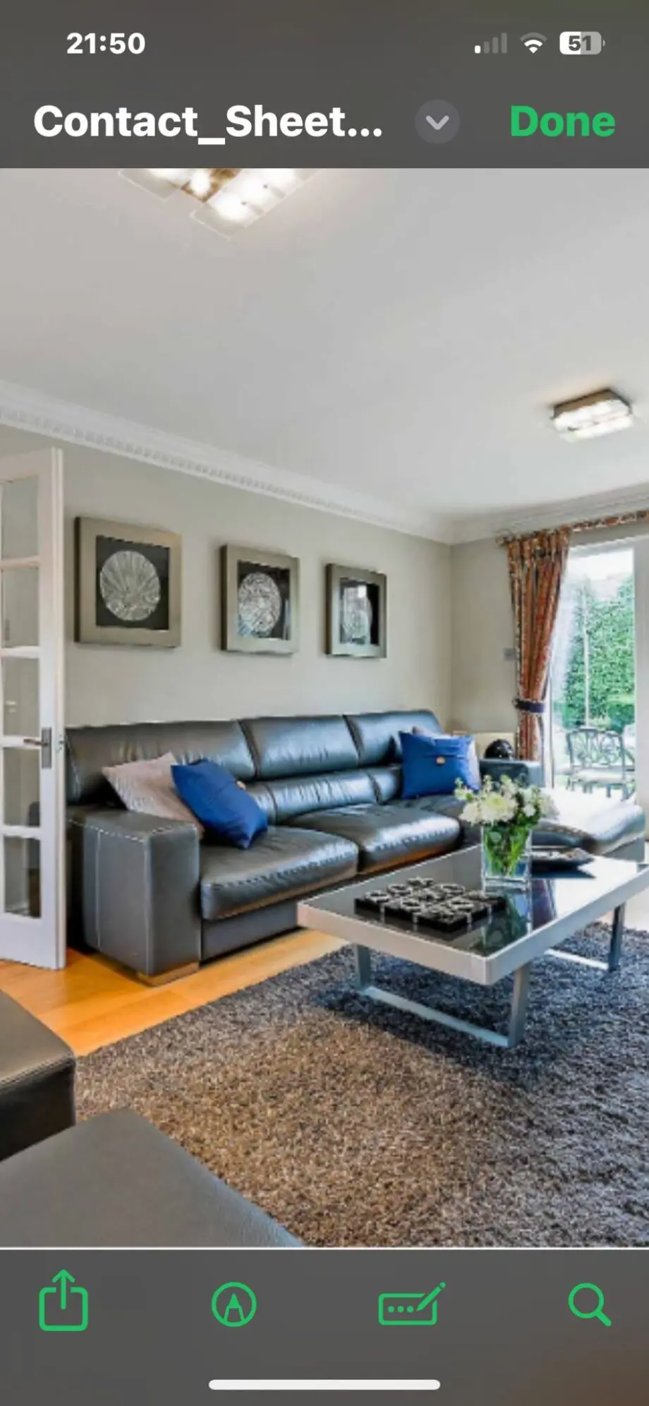 Amprezzo Grey Leather Couch with headrests