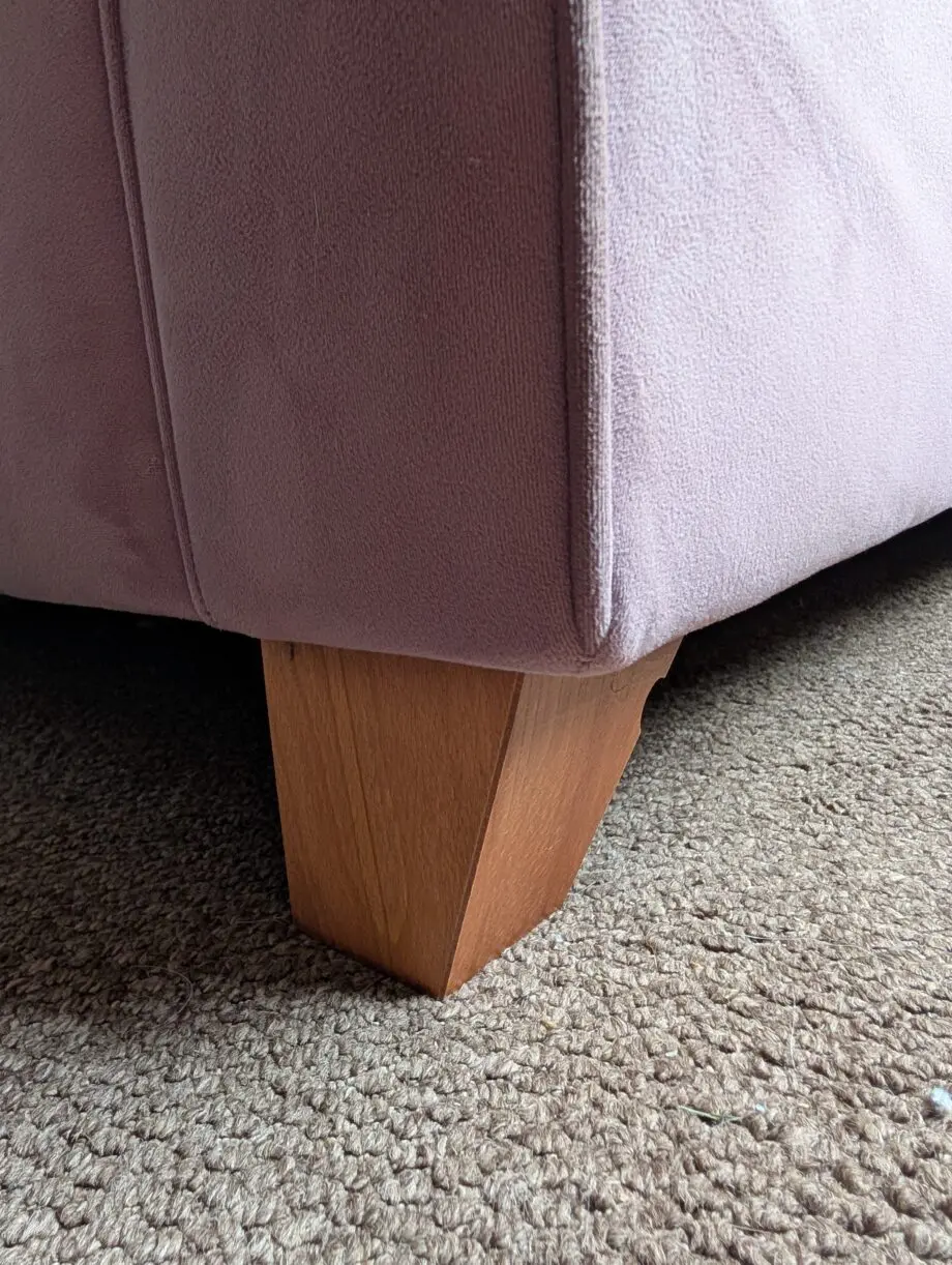 Dusty Pink Loveseat, Armchair and Pouffe from Next