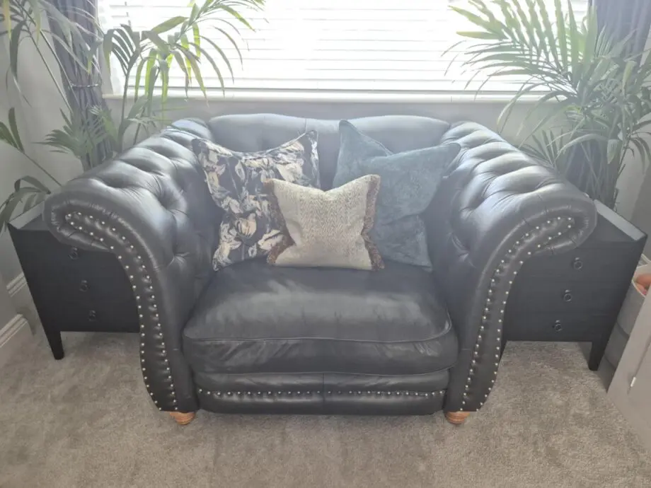 Alexander and James full leather Chesterfield