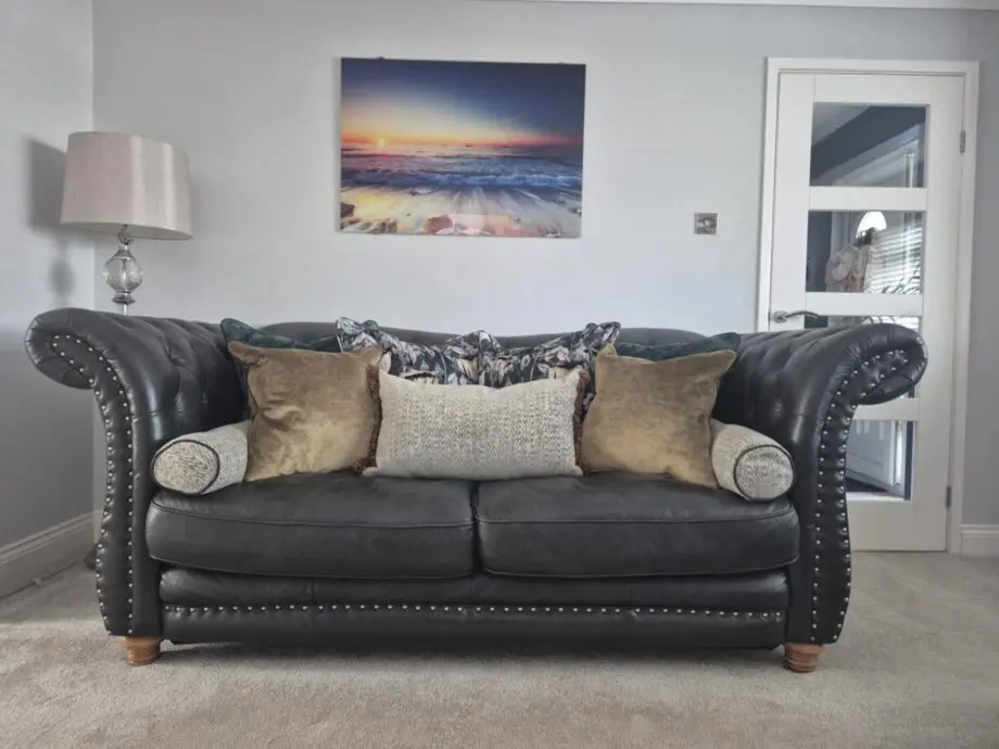 Alexander and James full leather Chesterfield