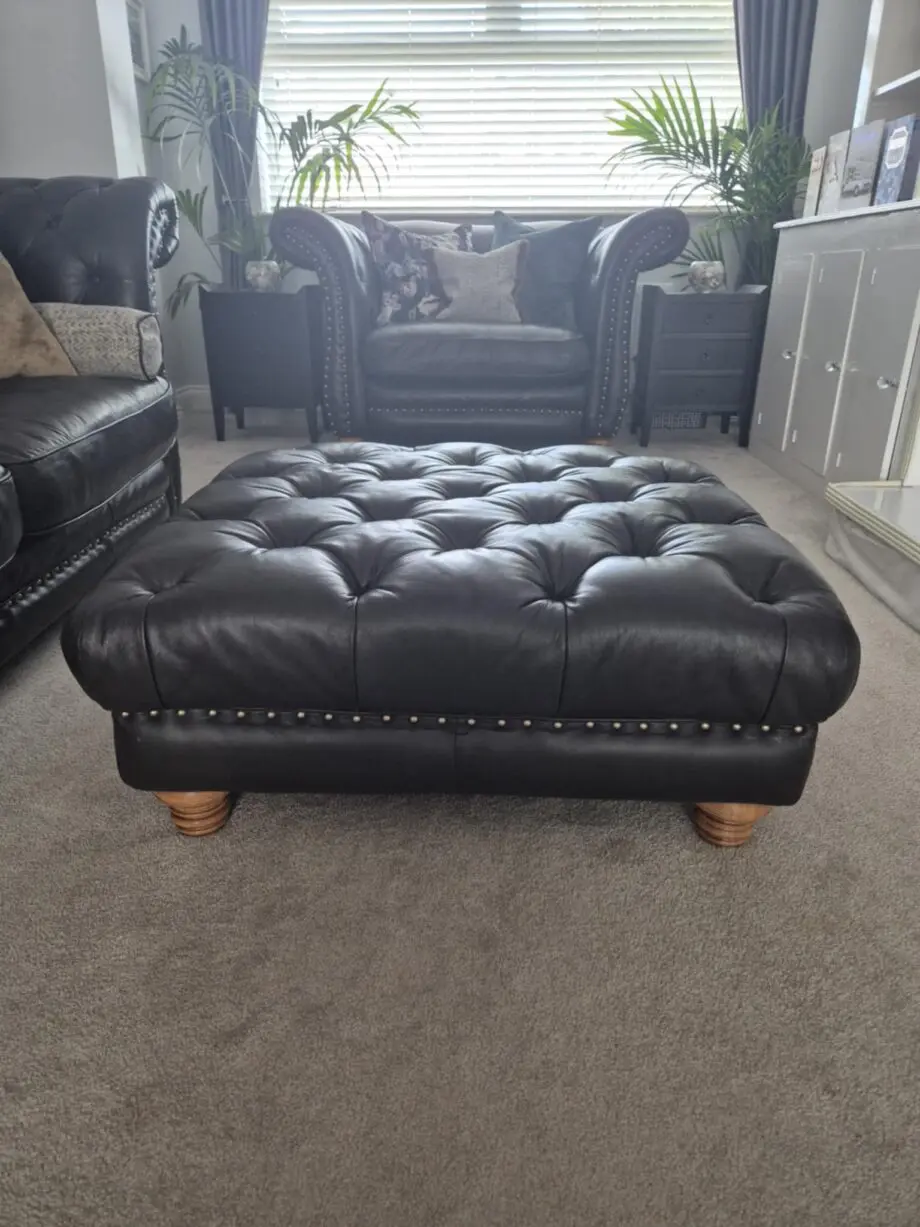 Alexander and James full leather Chesterfield