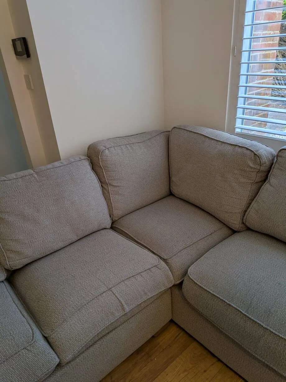 Furniture Village Combi corner chaise sofa bed and foot stool