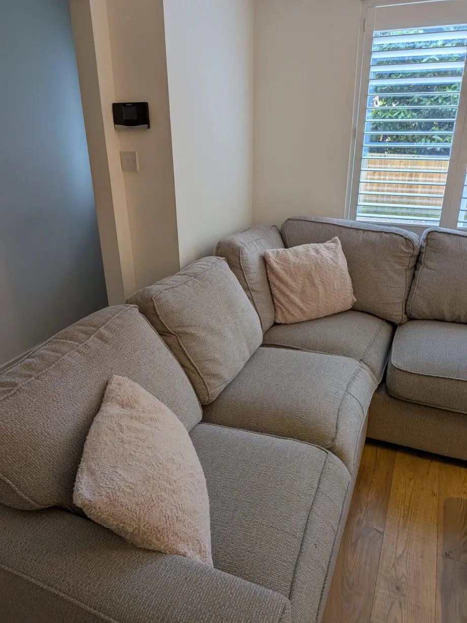 Furniture Village Combi corner chaise sofa bed and foot stool