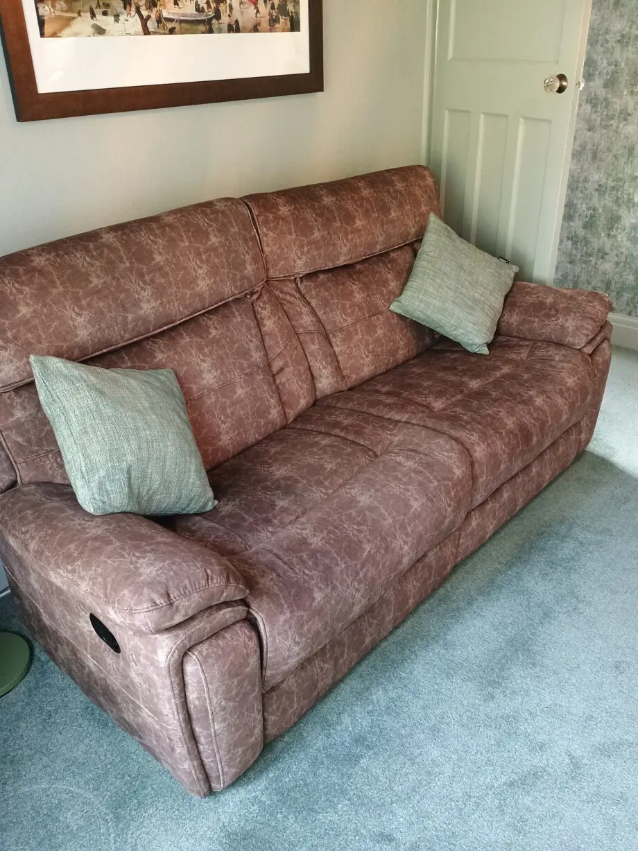 Scs brown marbled sofa