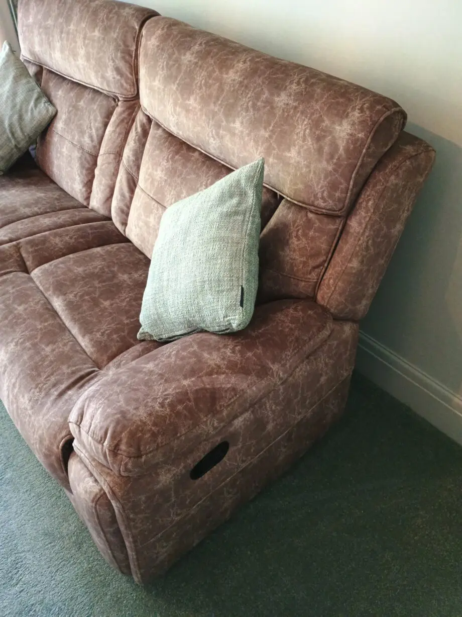 Scs brown marbled sofa