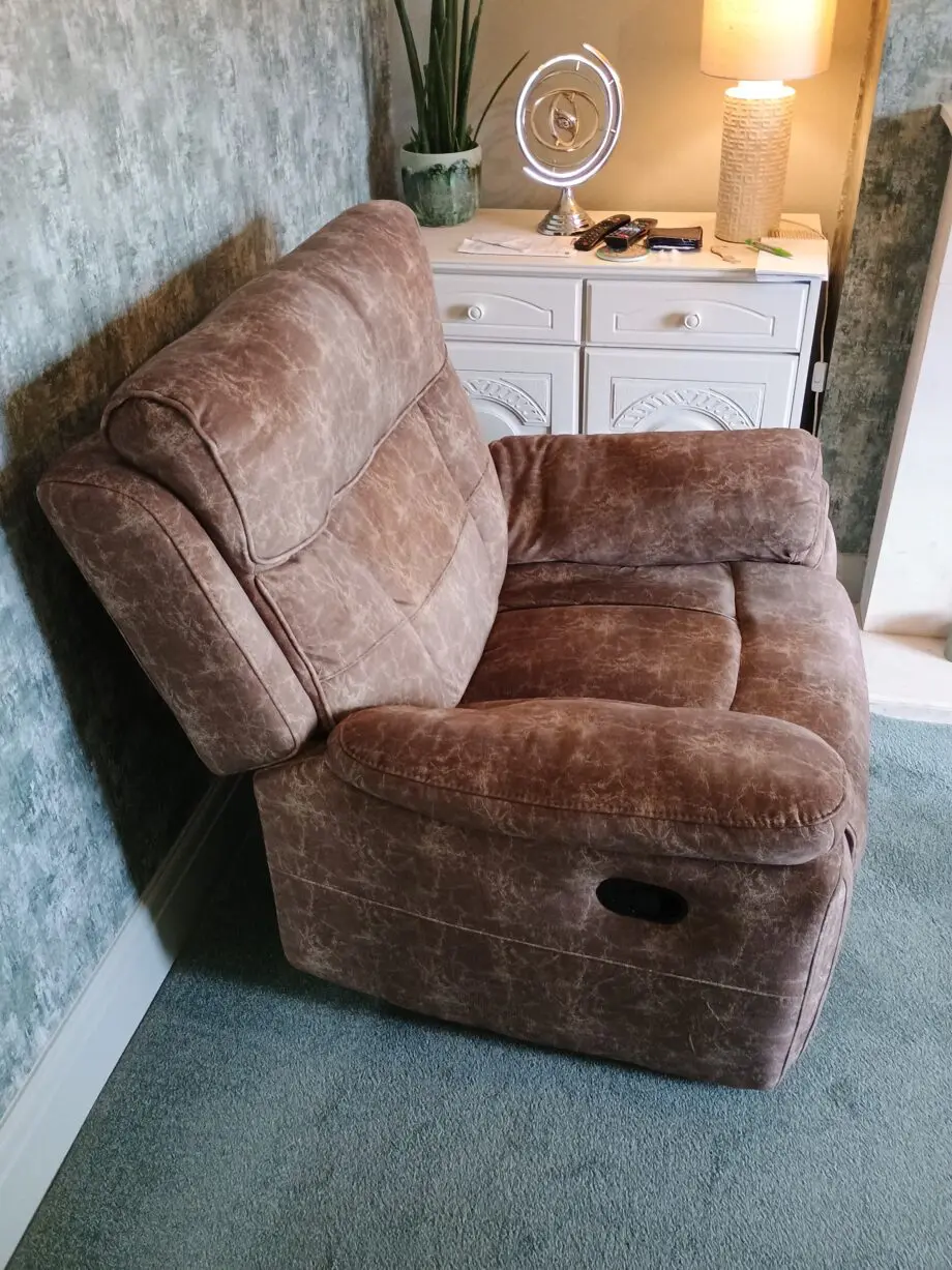 Scs brown marbled sofa