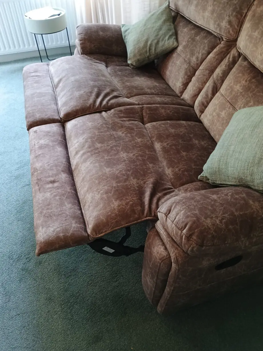 Scs brown marbled sofa