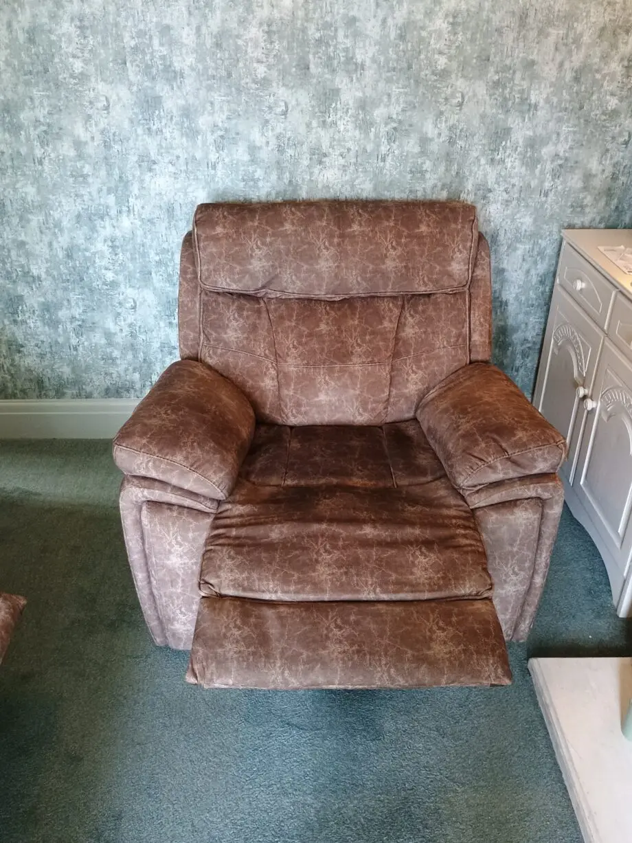 Scs brown marbled sofa