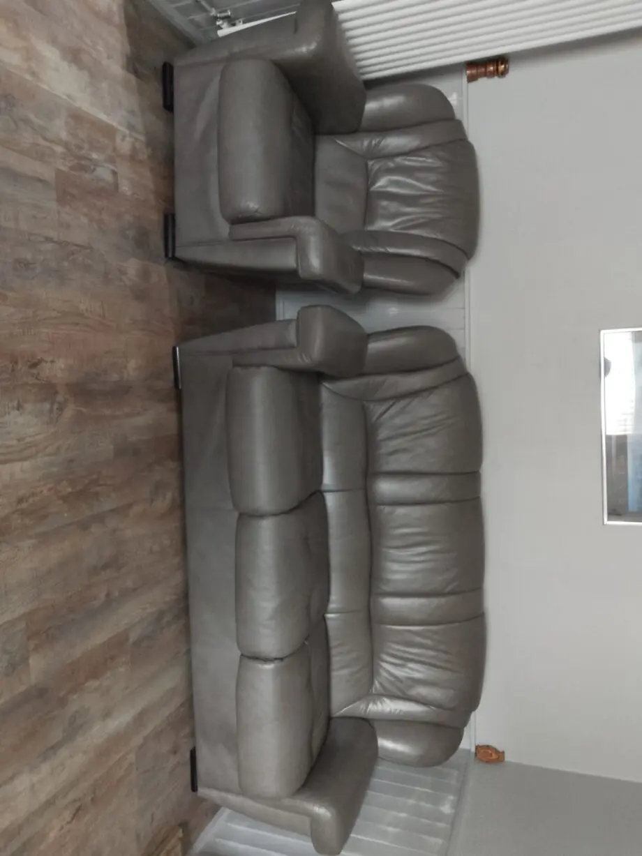 Dark Grey Divani 3 seater sofa and chair