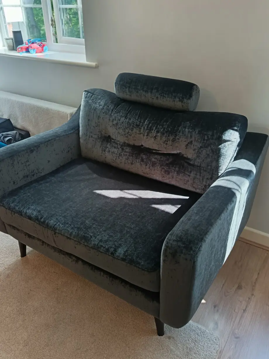 DFS 2-Seater Two Tone Black/Grey Sofa