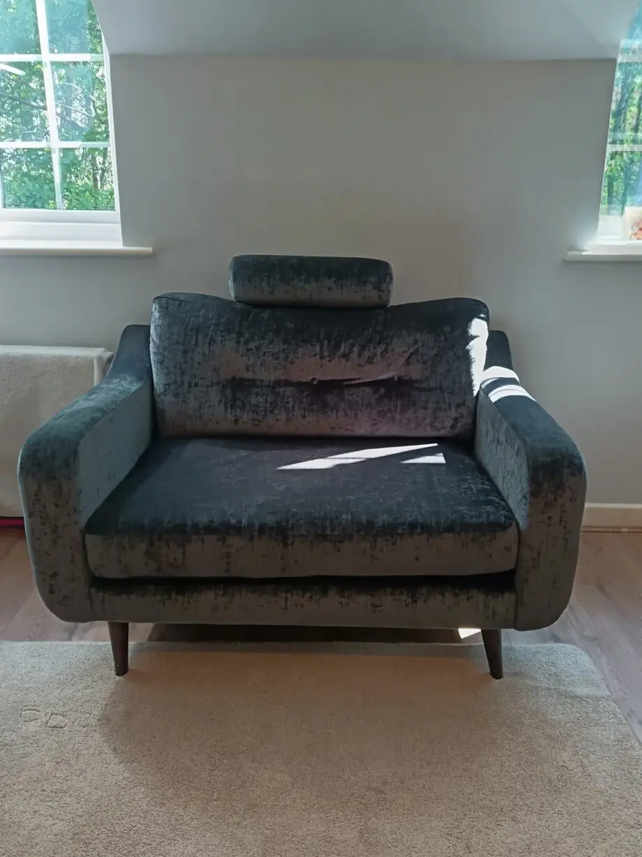 DFS 2-Seater Two Tone Black/Grey Sofa