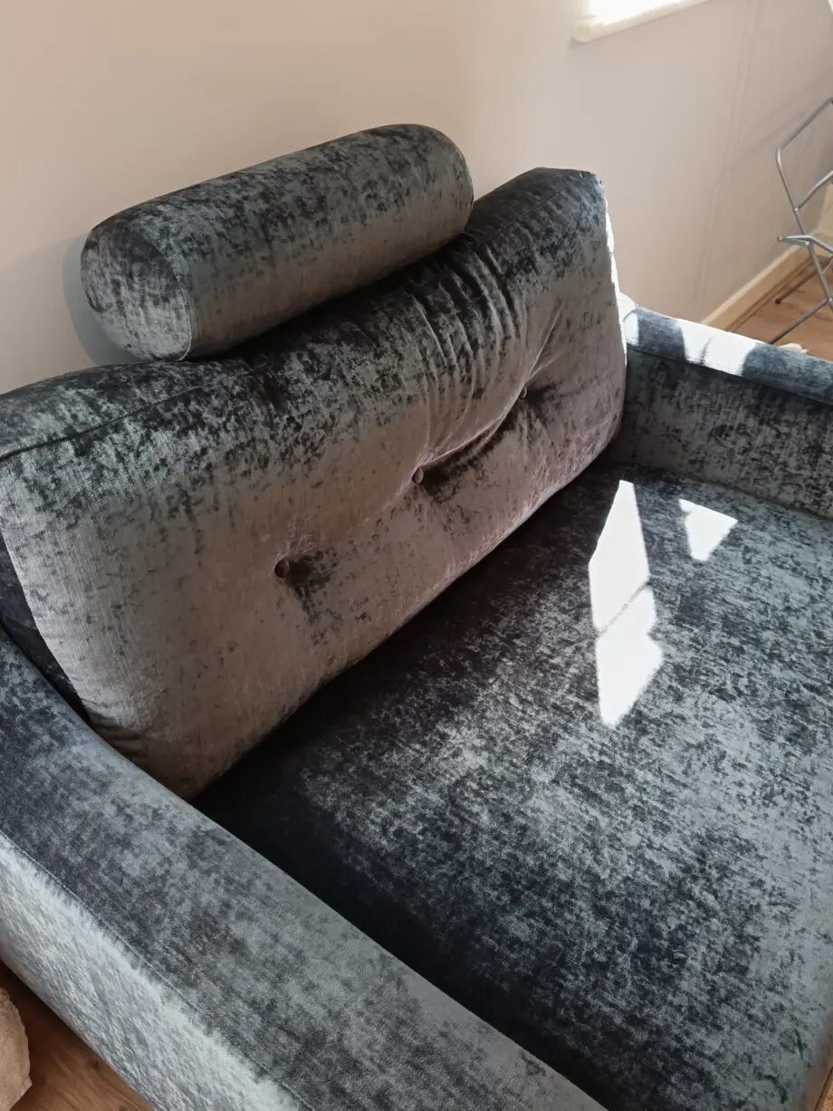 DFS 2-Seater Two Tone Black/Grey Sofa