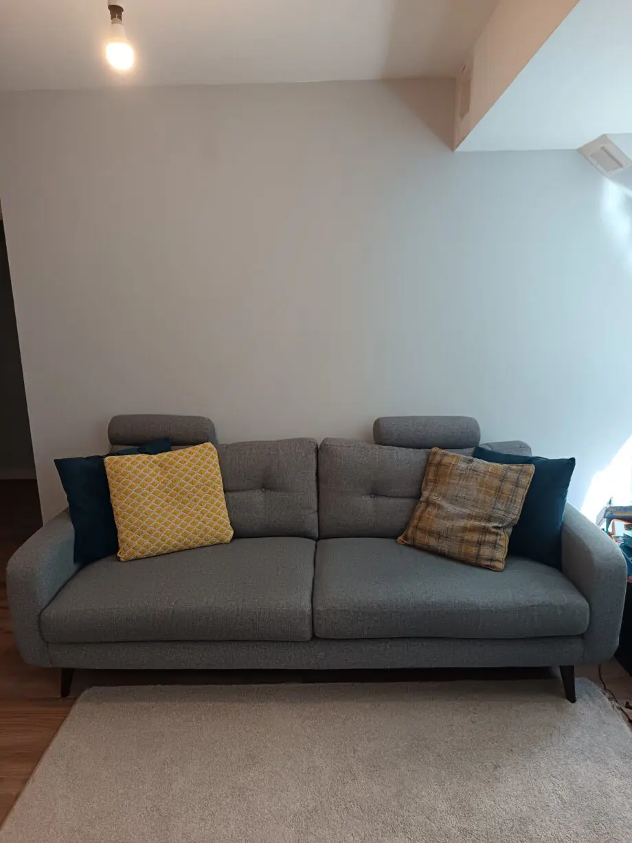 DFS 4-Seater Sofa - Light Grey Fabric - Modern Comfortable Seating