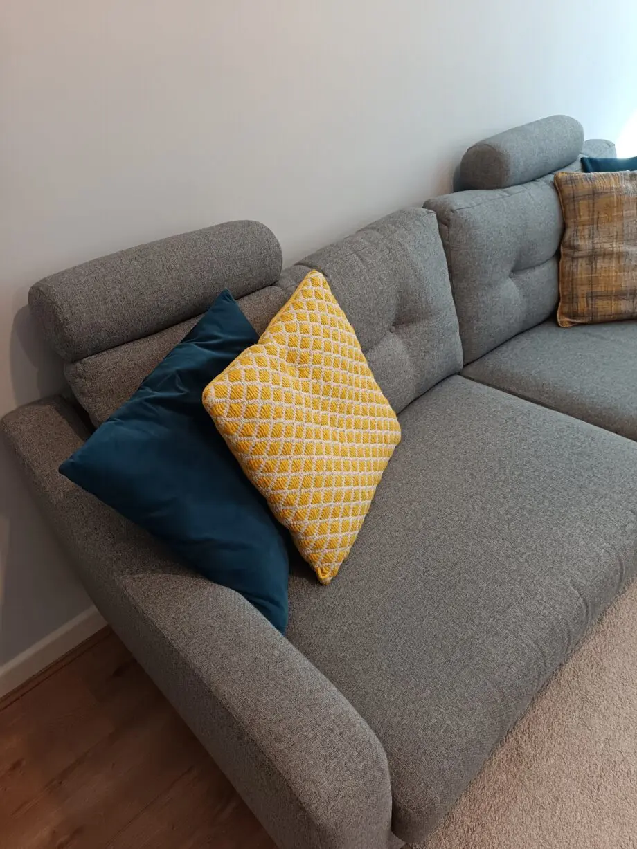DFS 4-Seater Sofa - Light Grey Fabric - Modern Comfortable Seating