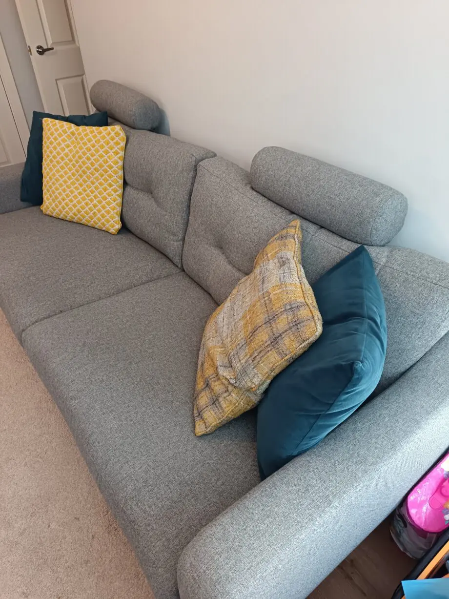 DFS 4-Seater Sofa - Light Grey Fabric - Modern Comfortable Seating