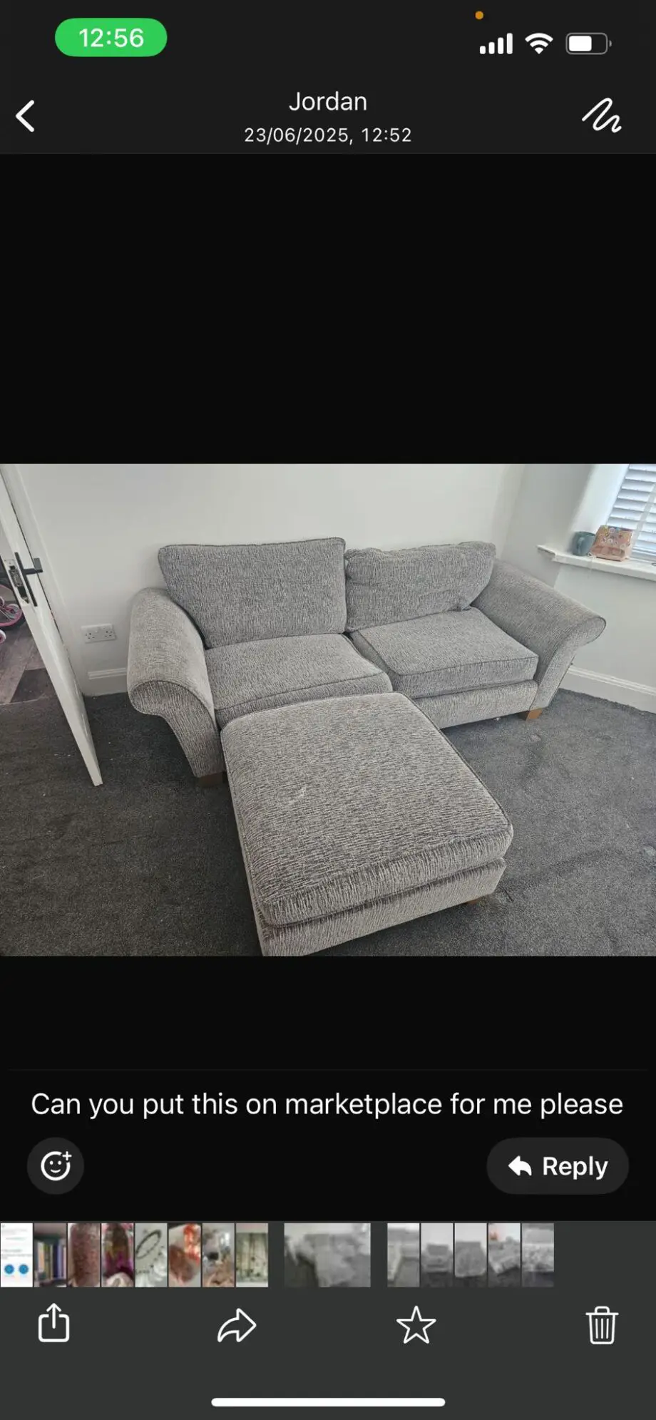 SCS Grey Fabric Sofa Set