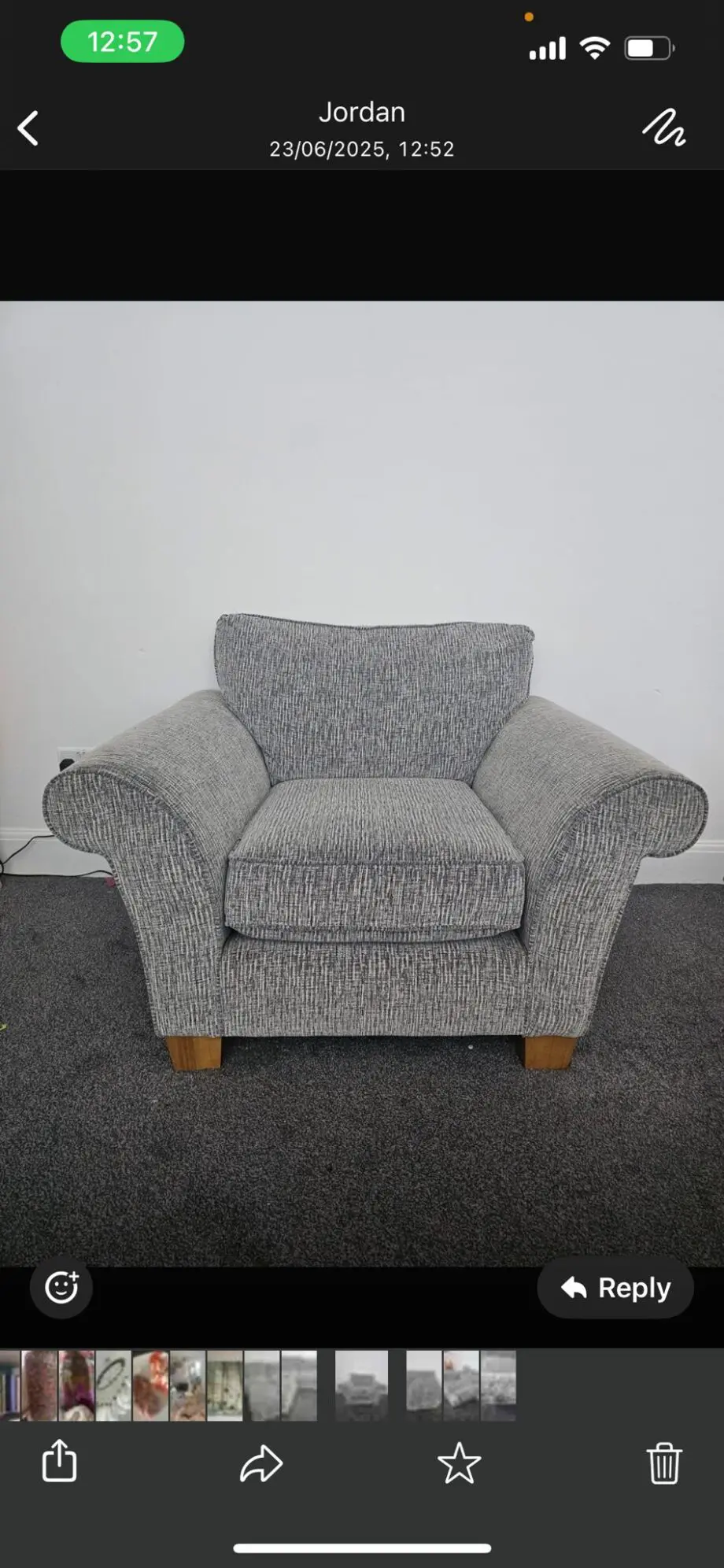 SCS Grey Fabric Sofa Set