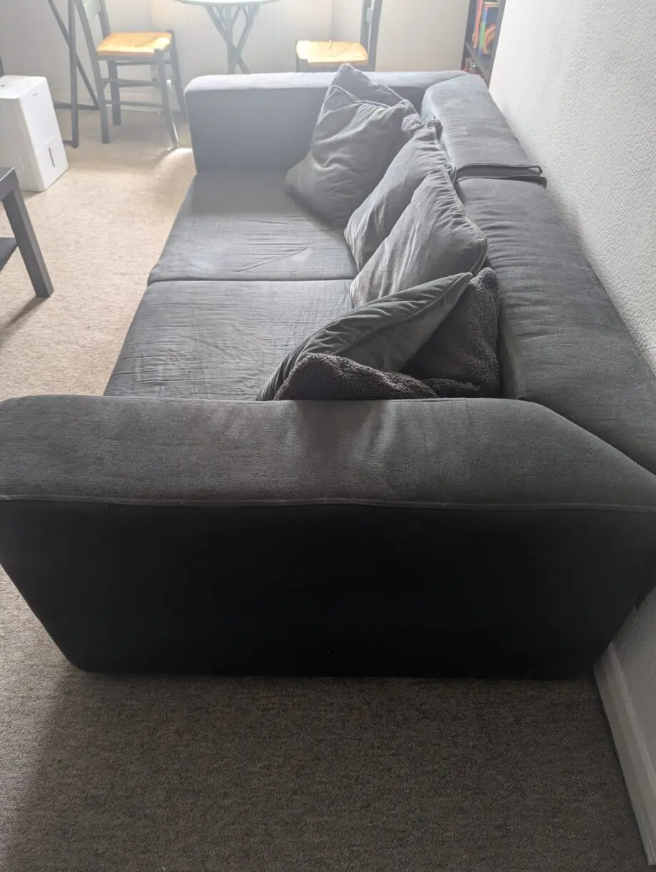Large, dark grey 2 Seater sofa + cushions