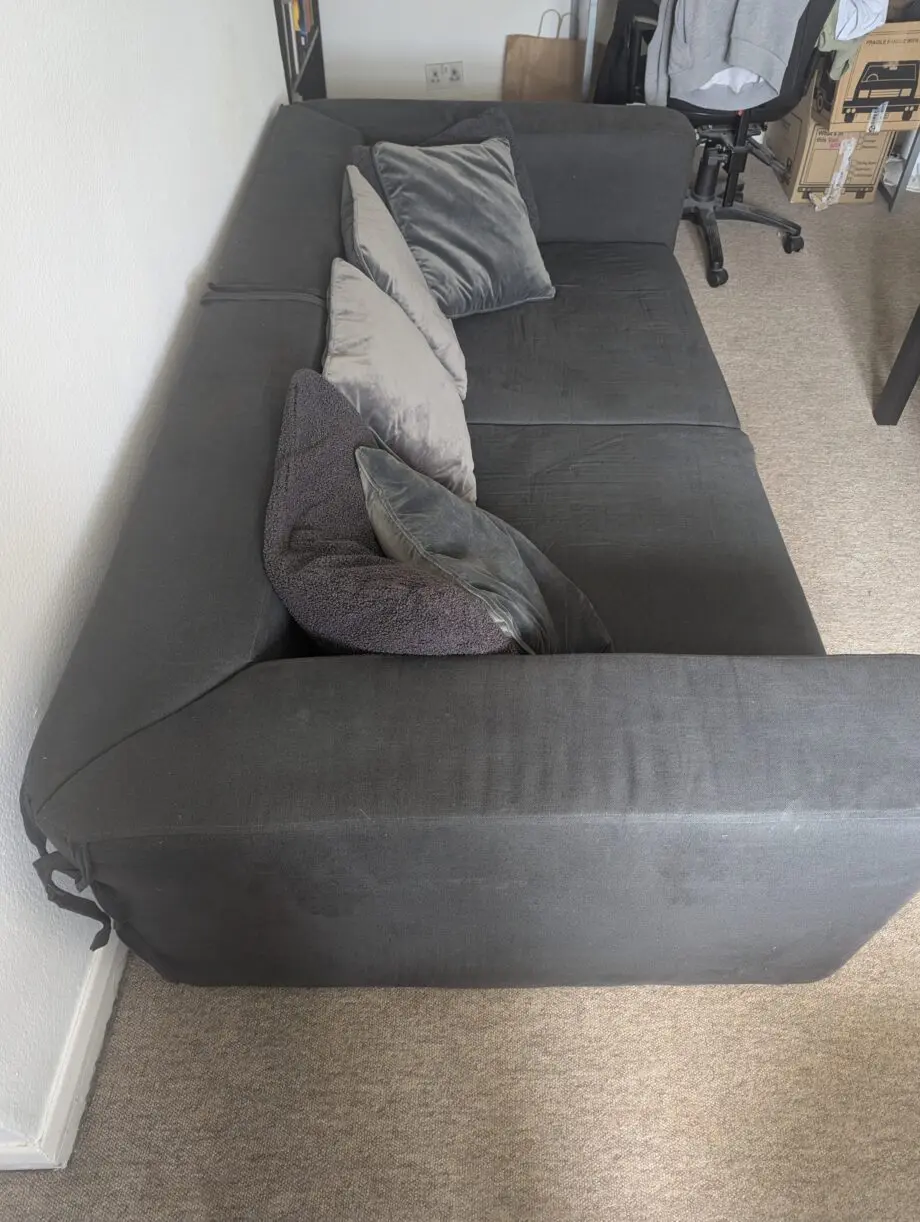 Large, dark grey 2 Seater sofa + cushions