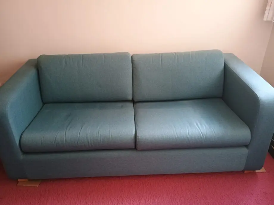 Turquoise blue Habitat double sofa bed
