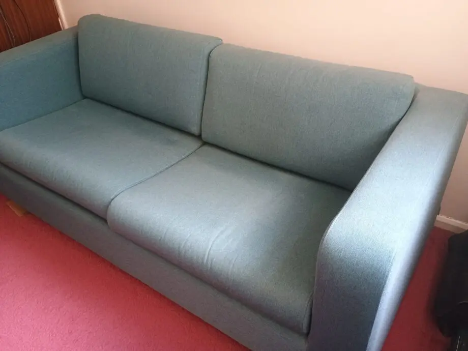 Turquoise blue Habitat double sofa bed