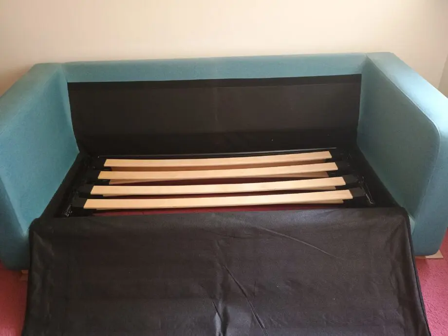 Turquoise blue Habitat double sofa bed