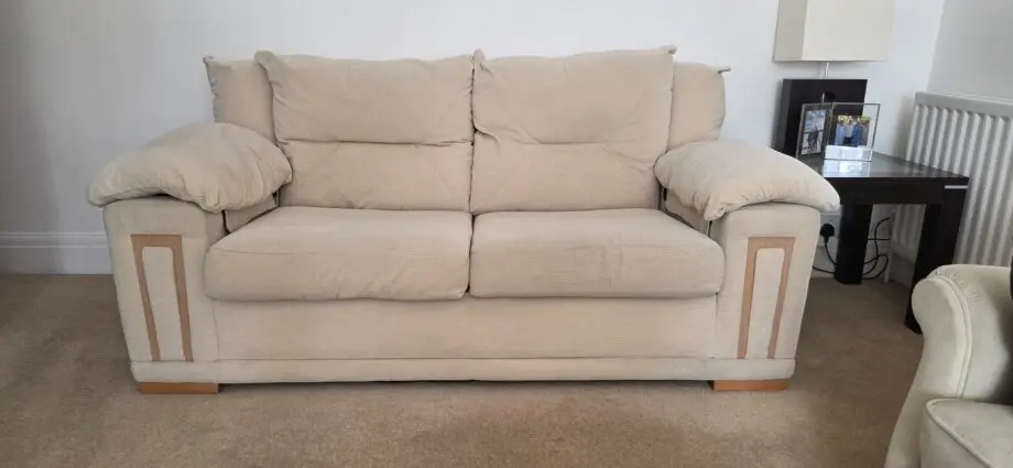 Cream sofa bed scs