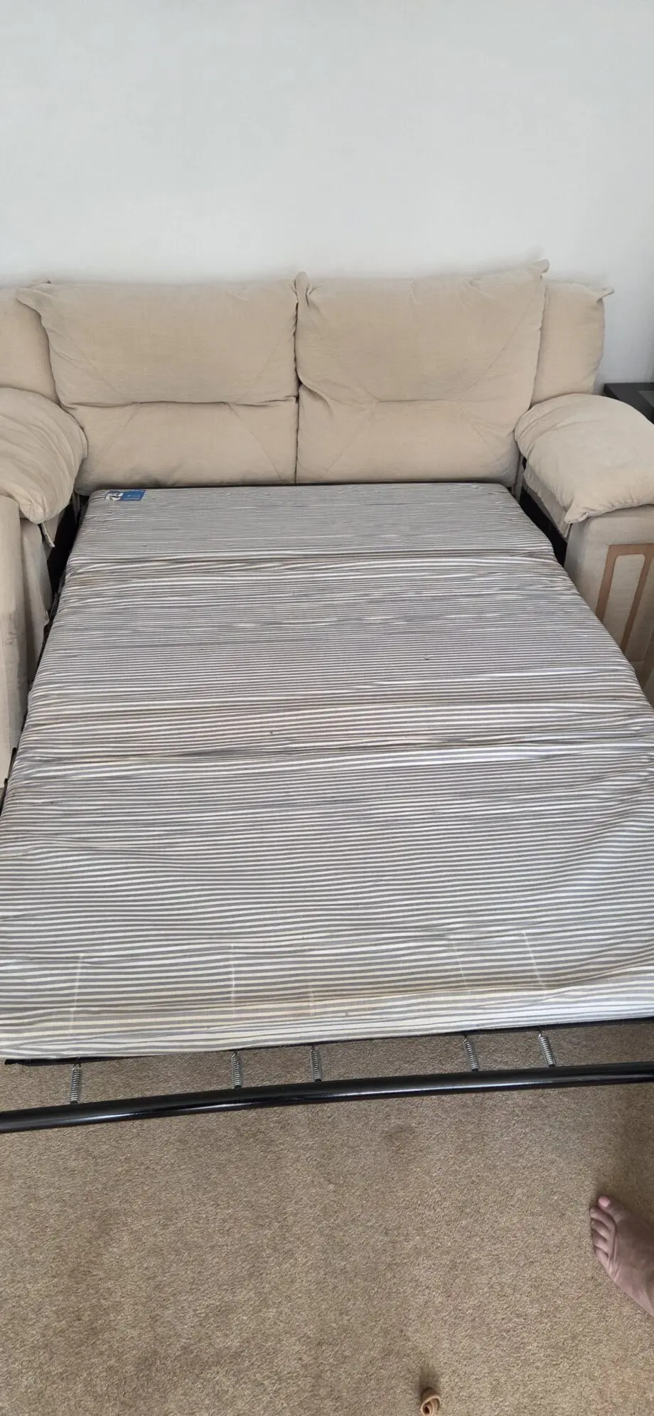 Cream sofa bed scs
