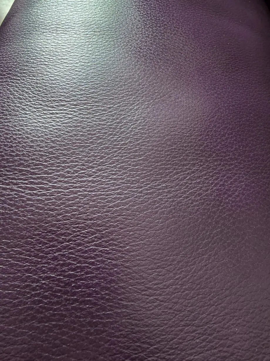 Sofology, leather three piece suite, in Aubergine.