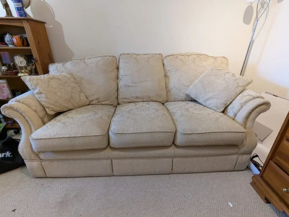 Glasswells beige 3 seater sofa