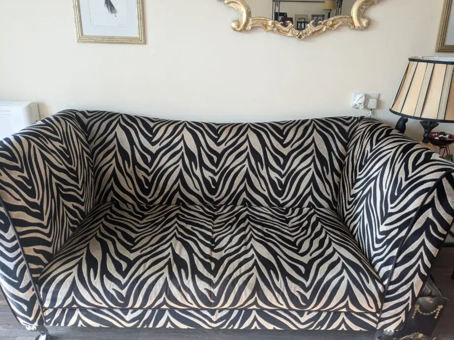 Animal print sofa