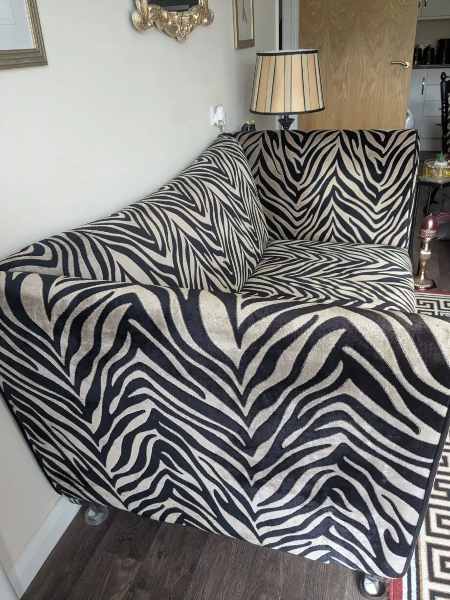 Animal print sofa