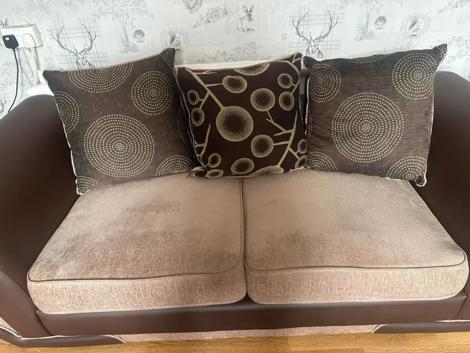 Brown/Beige Small 3 seater