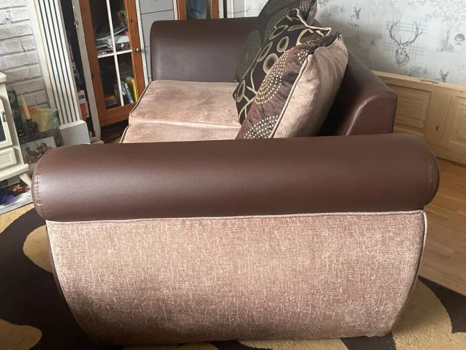 Brown/Beige Small 3 seater