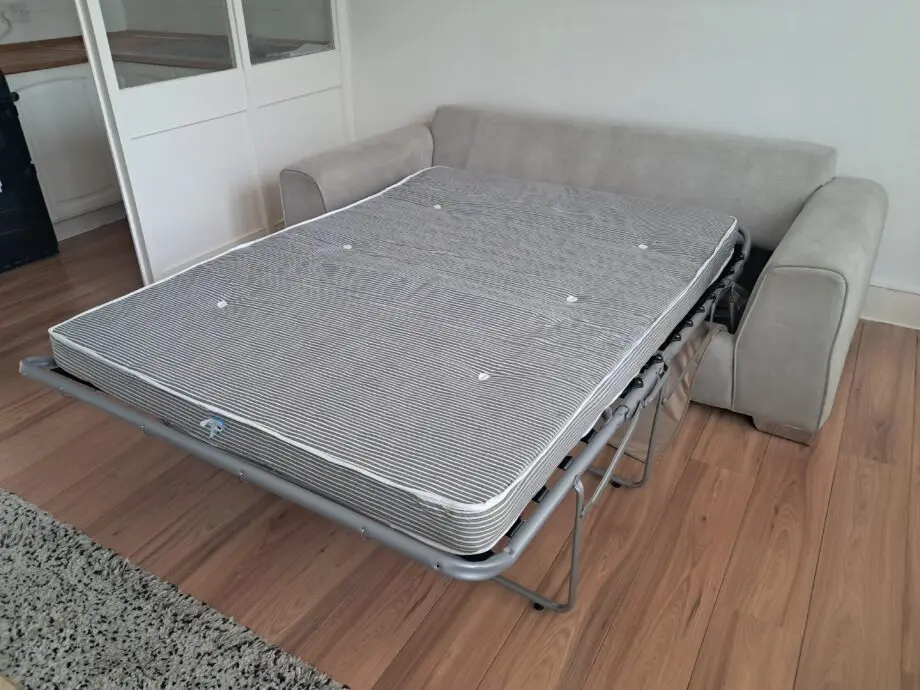Sofology grey three seater sofa bed