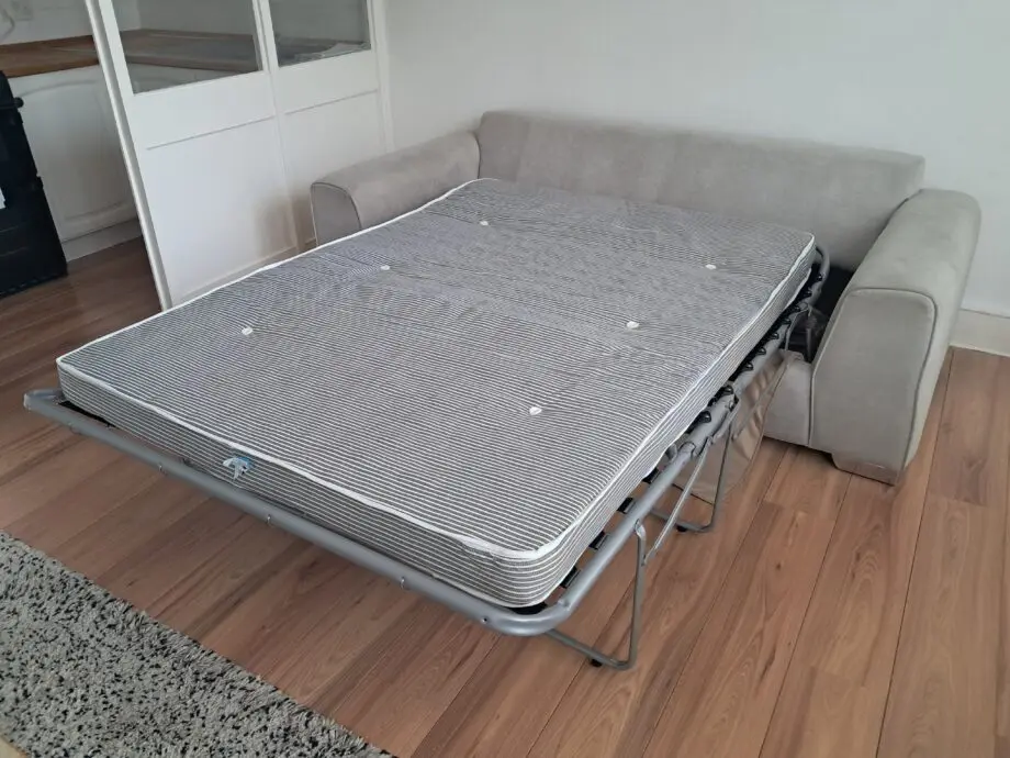 Sofology grey three seater sofa bed