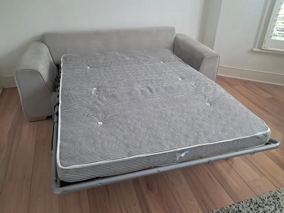 Sofology grey three seater sofa bed