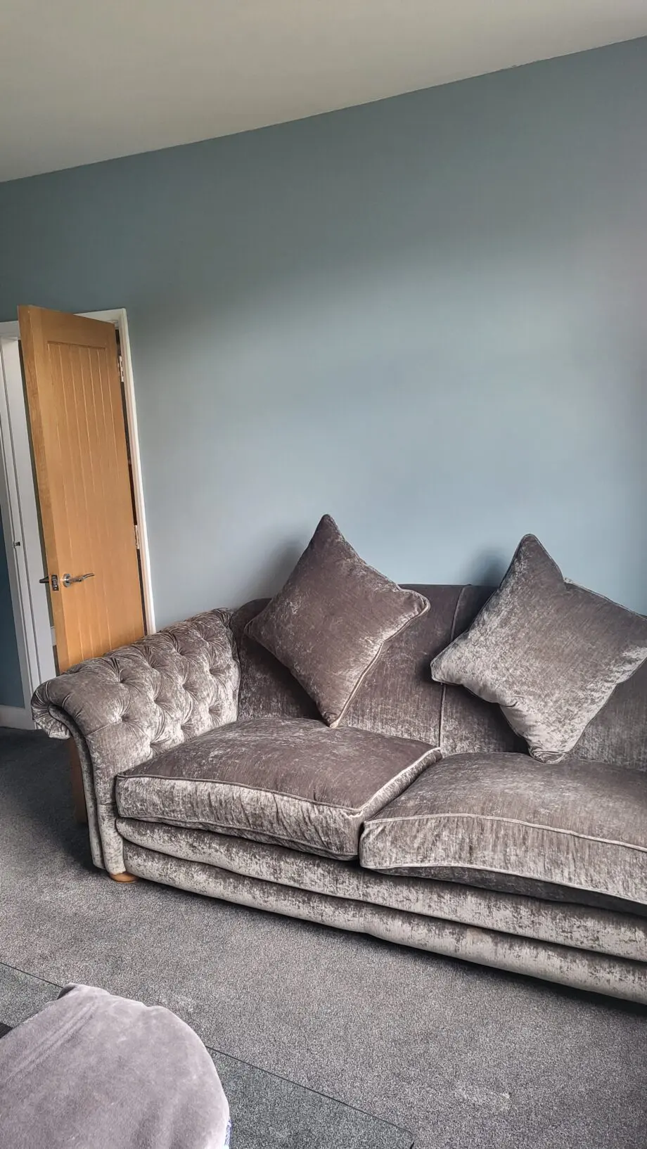 Dfs grey loch leven 4 seat sofa and chair